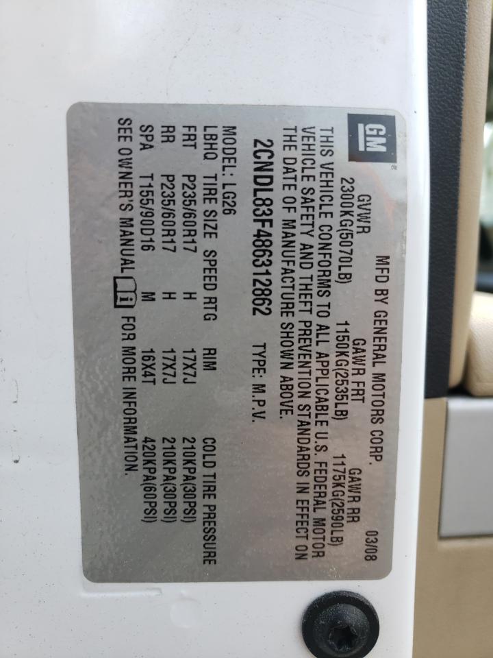 2CNDL83F486312862 2008 Chevrolet Equinox Ltz