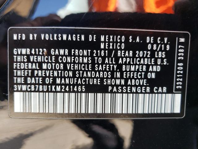 2019 Volkswagen Jetta S VIN: 3VWCB7BU1KM241465 Lot: 54359624