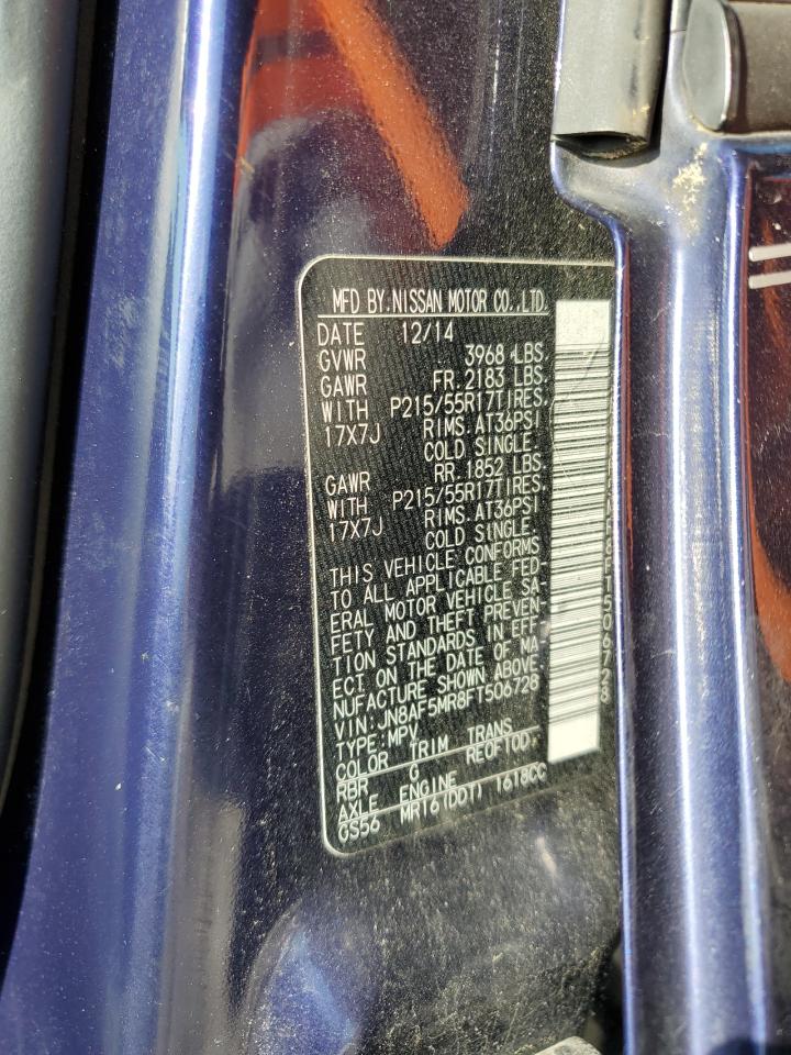 JN8AF5MR8FT506728 2015 Nissan Juke S