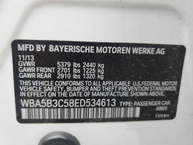 VIN WBA5B3C58ED534613 2014 BMW 5 Series, 535 XI no.12