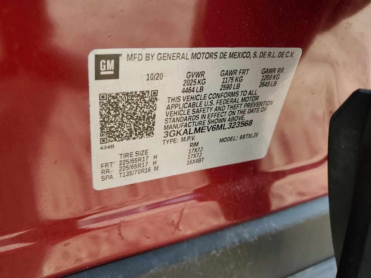 3GKALMEV6ML323568 2021 GMC Terrain Sle