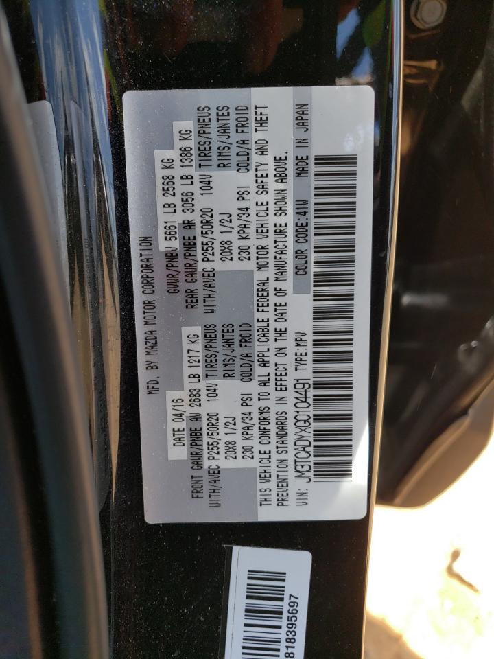 JM3TCADYXG0104491 2016 Mazda Cx-9 Grand Touring