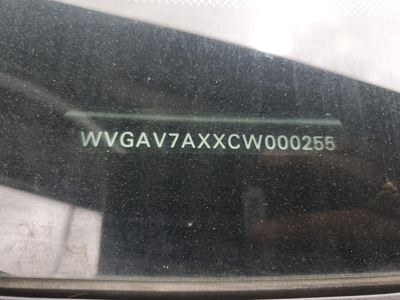 WVGAV7AXXCW000255 2012 Volkswagen Tiguan S