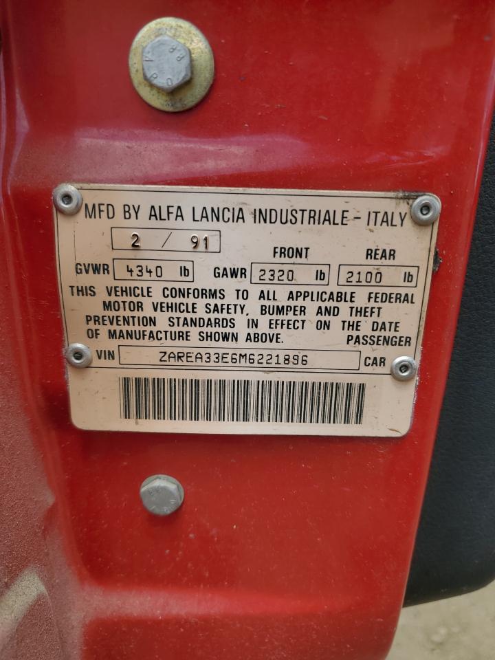 zarea33e6m6221896 ZAREA33E6M6221896 1991 Alfa Romeo 164 Sport