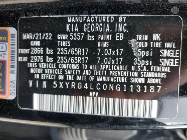 2022 Kia Sorento Lx VIN: 5XYRG4LC0NG113187 Lot: 55694784