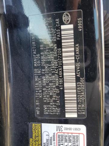 2007 Toyota Camry Ce VIN: 4T1BE46K67U077206 Lot: 54192094