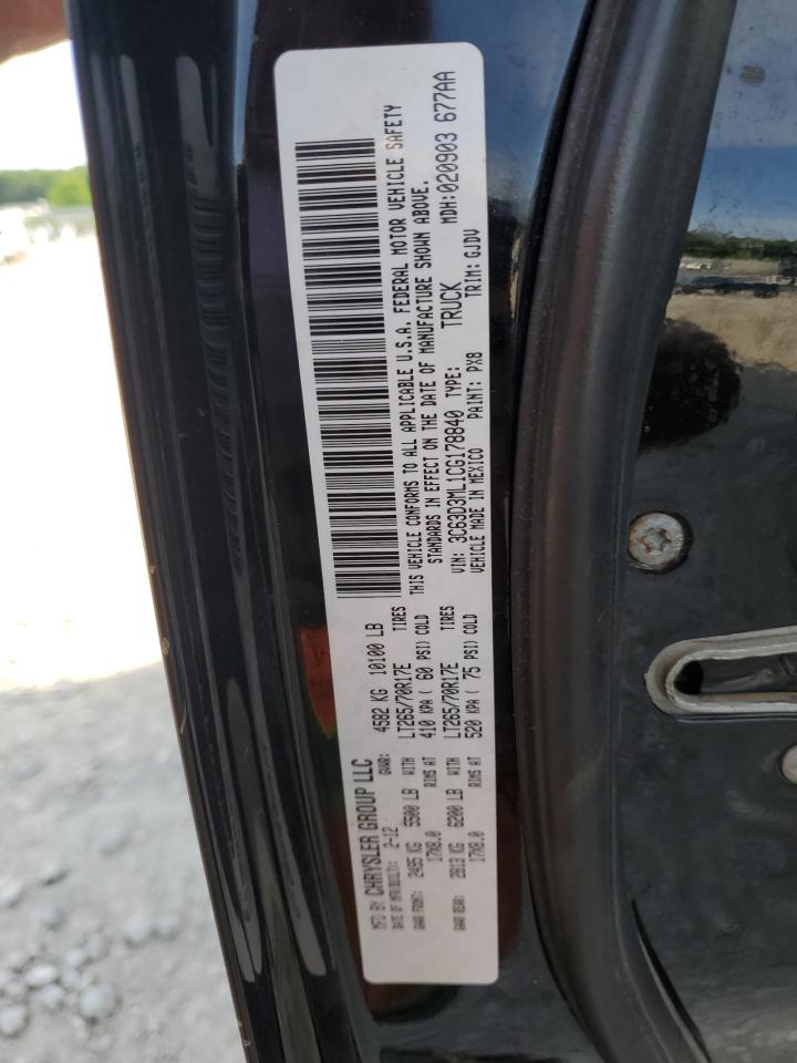 3C63D3ML1CG178840 2012 Dodge Ram 3500 Laramie