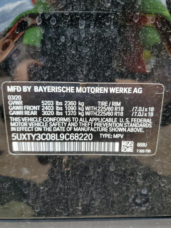 5UXTY3C08L9C68220 2020 BMW X3 Sdrive30I