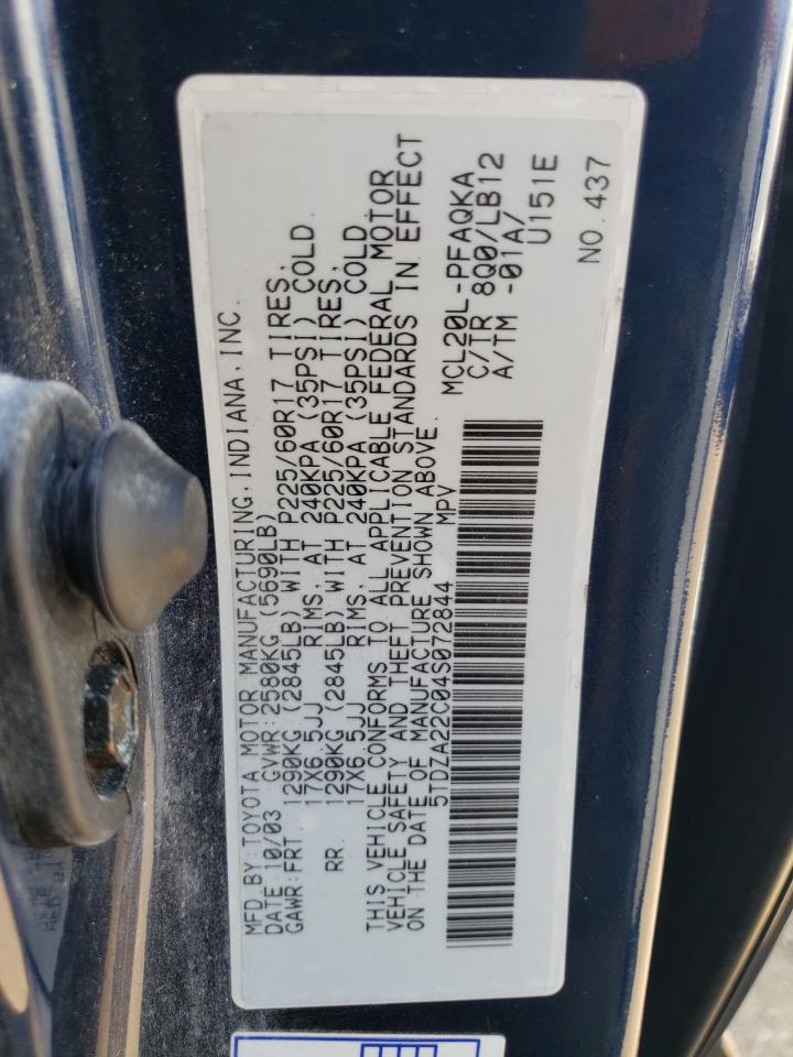 5TDZA22C04S072844 2004 Toyota Sienna Xle