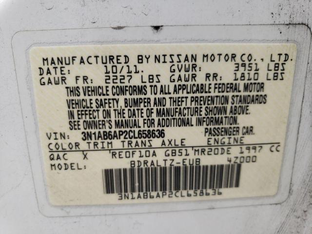 2012 Nissan Sentra 2.0 VIN: 3N1AB6AP2CL658636 Lot: 56661294