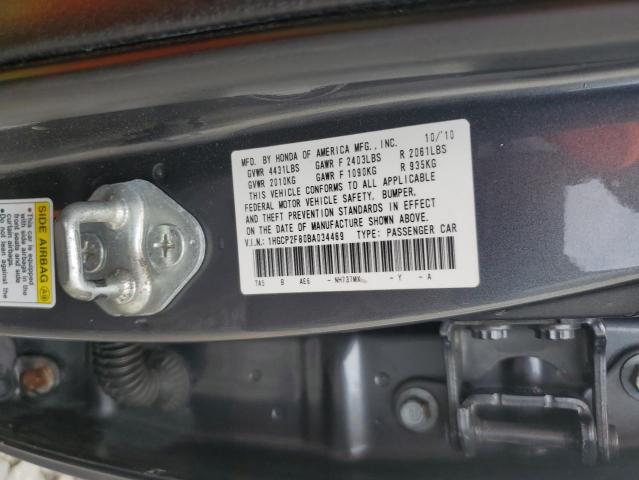 2011 Honda Accord Exl VIN: 1HGCP2F80BA034469 Lot: 53587944