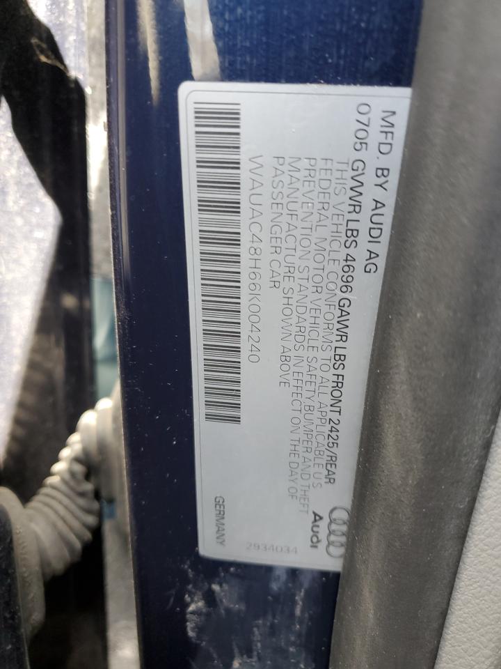 WAUAC48H66K004240 2006 Audi A4 1.8 Cabriolet