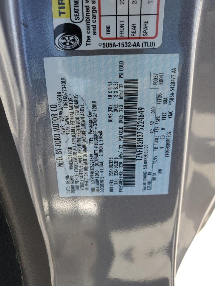 1ZVFT82H375224649 2007 Ford Mustang Gt