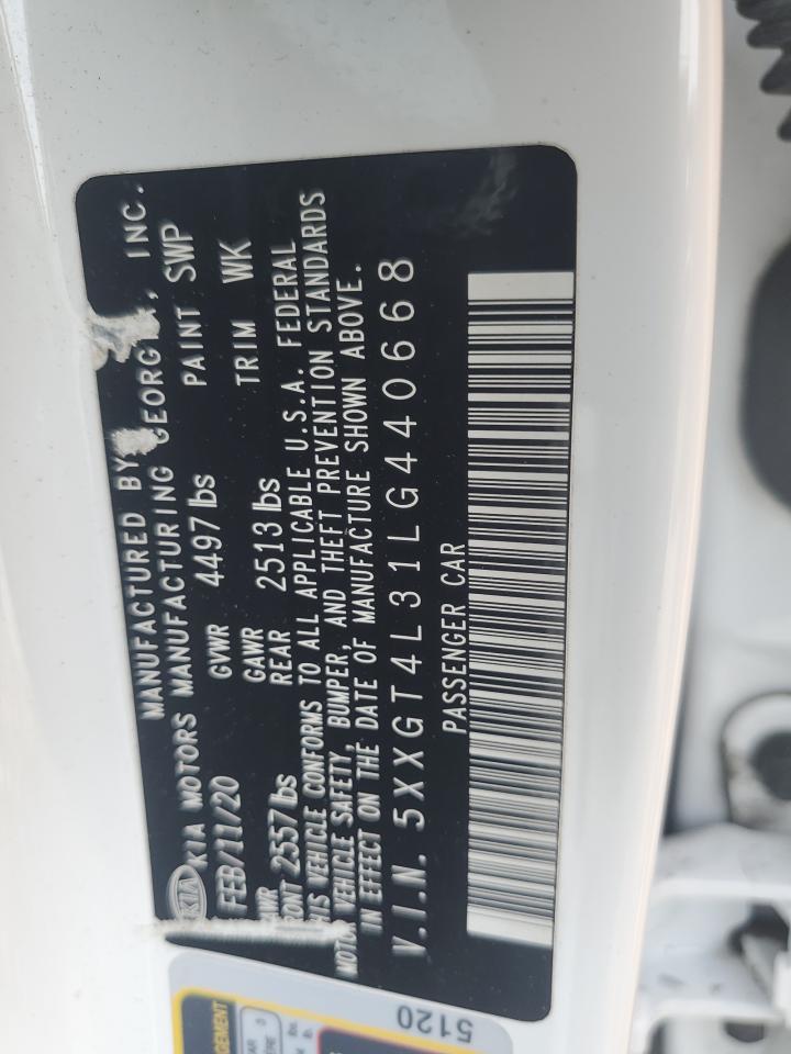 5XXGT4L31LG440668 2020 Kia Optima Lx