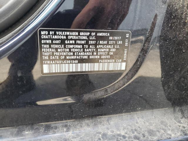 2018 Volkswagen Passat S VIN: 1VWAA7A31JC001349 Lot: 56118004