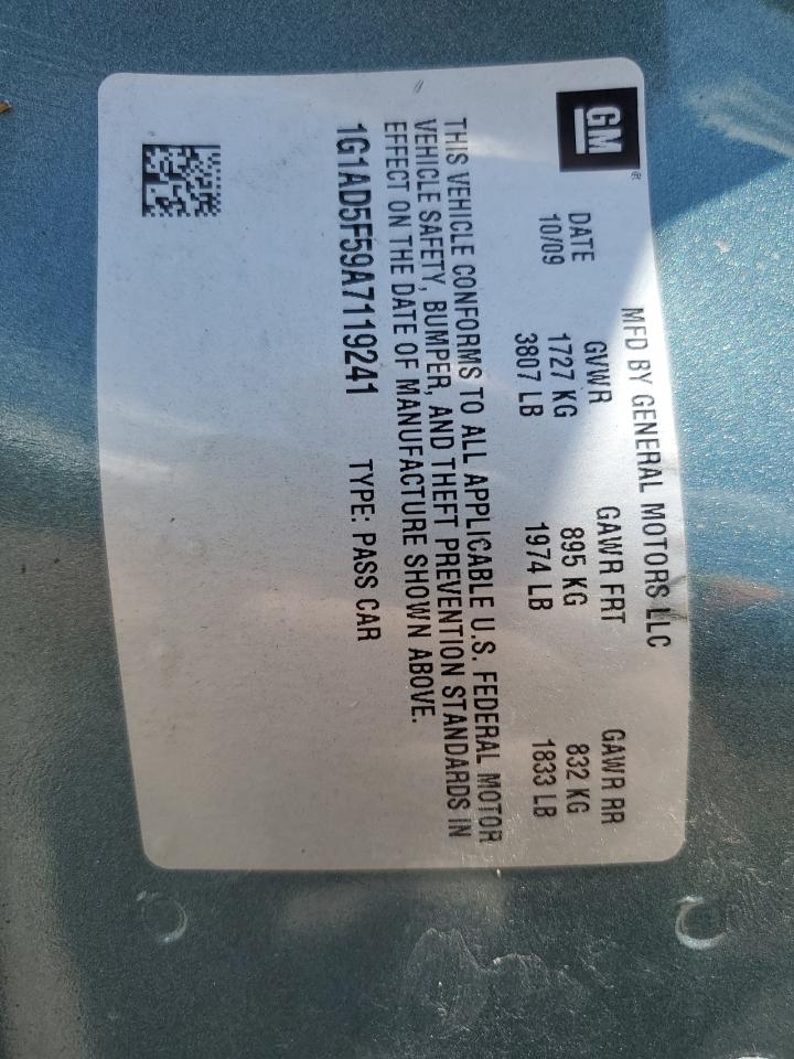 1G1AD5F59A7119241 2010 Chevrolet Cobalt 1Lt