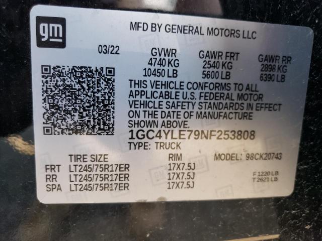 2022 Chevrolet Silverado K2500 Heavy Duty VIN: 1GC4YLE79NF253808 Lot: 54070494