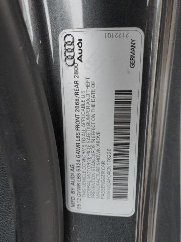 2012 Audi A7 Prestige VIN: WAU2GAFC4CN176226 Lot: 57106774