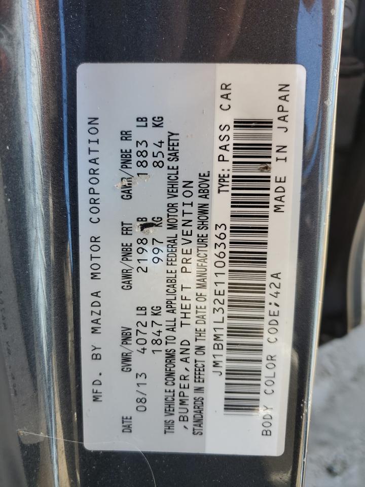 JM1BM1L32E1106363 2014 Mazda 3 Touring