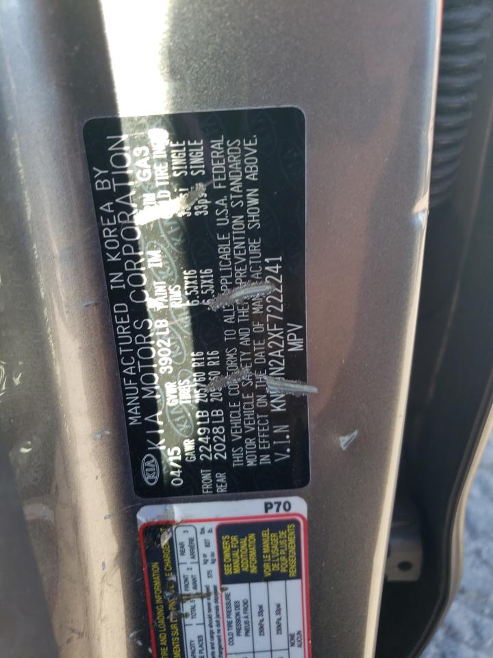 KNDJN2A2XF7222241 2015 Kia Soul