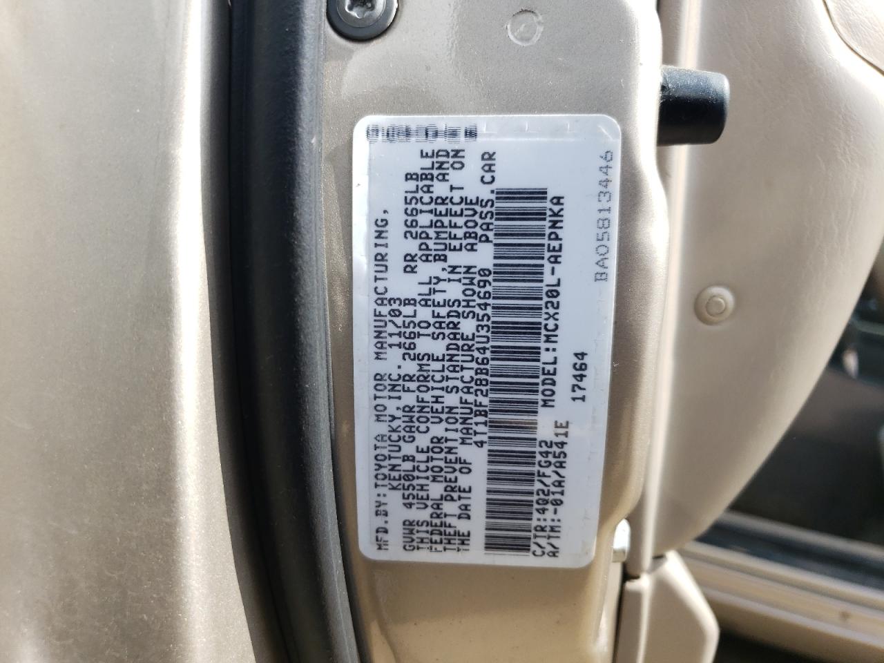 4T1BF28B64U354690 2004 Toyota Avalon Xl