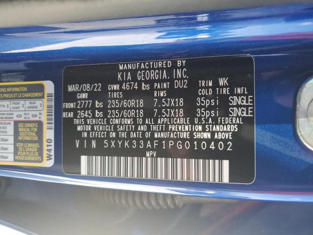 2023 Kia Sportage Ex VIN: 5XYK33AF1PG010402 Lot: 55827884