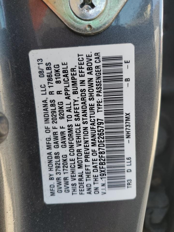 19XFB2F87DE265797 2013 Honda Civic Ex