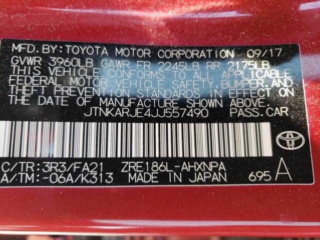 2018 Toyota Corolla Im VIN: JTNKARJE4JJ557490 Lot: 54581494