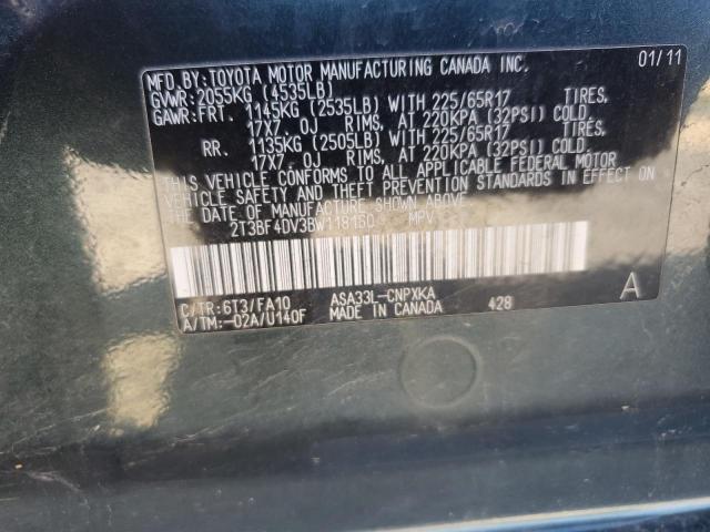 2011 Toyota Rav4 VIN: 2T3BF4DV3BW118160 Lot: 57122434