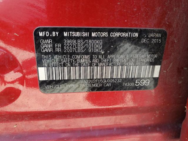 2016 Mitsubishi Lancer Es VIN: JA32U2FU5GU005232 Lot: 55024444