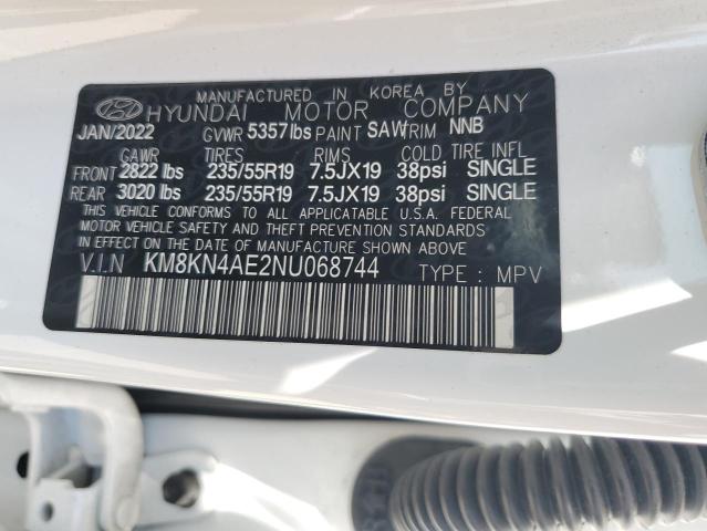 2022 Hyundai Ioniq 5 Sel VIN: KM8KN4AE2NU068744 Lot: 53863214