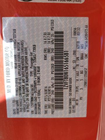 2006 Ford Mustang VIN: 1ZVFT80N165166581 Lot: 56481524