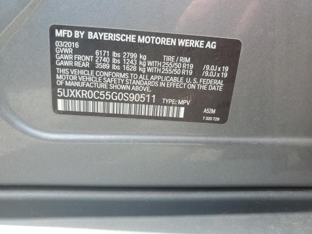 2016 BMW X5 xDrive35I VIN: 5UXKR0C55G0S90511 Lot: 56927224