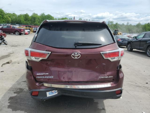 2015 Toyota Highlander Limited VIN: 5TDDKRFH0FS177358 Lot: 55590994
