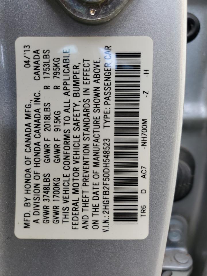 2HGFB2F50DH548523 2013 Honda Civic Lx