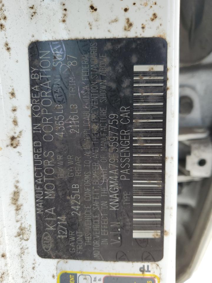 KNAGM4A79F5597759 2015 Kia Optima Lx