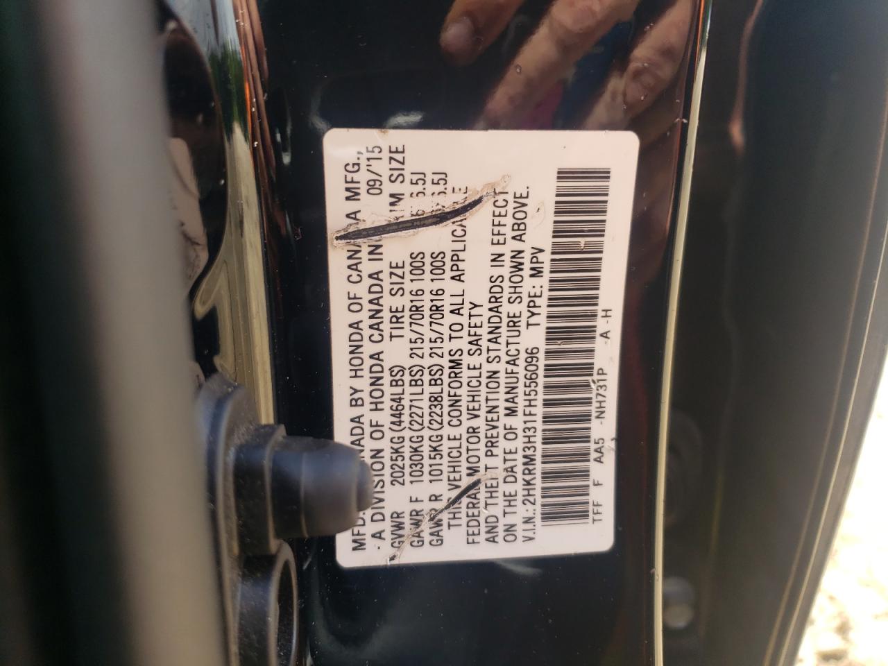 2HKRM3H31FH556096 2015 Honda Cr-V Lx