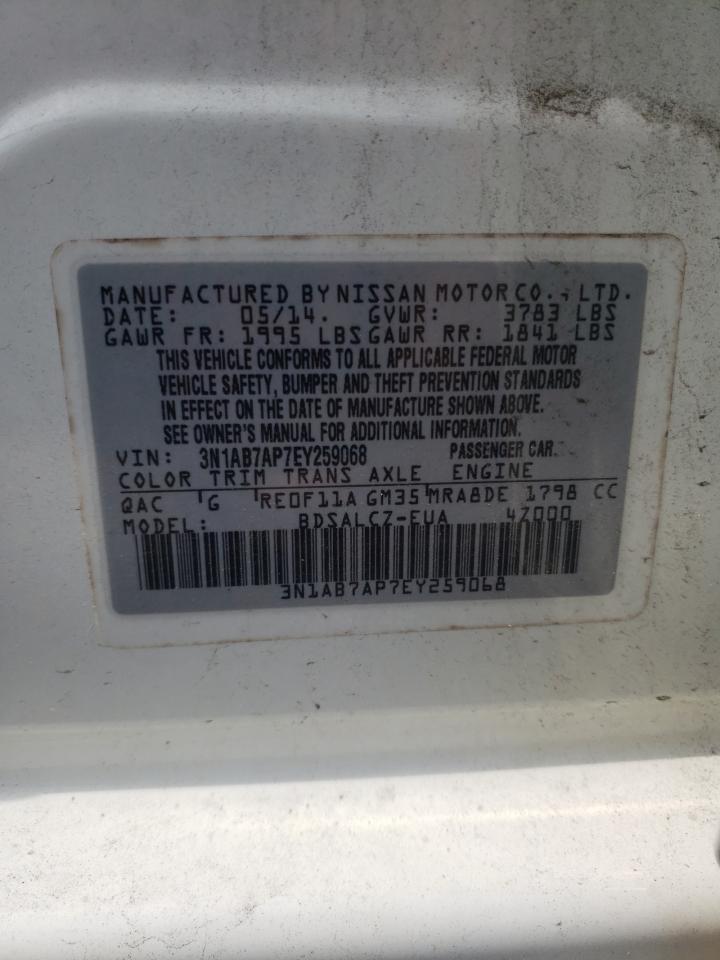 3N1AB7AP7EY259068 2014 Nissan Sentra S