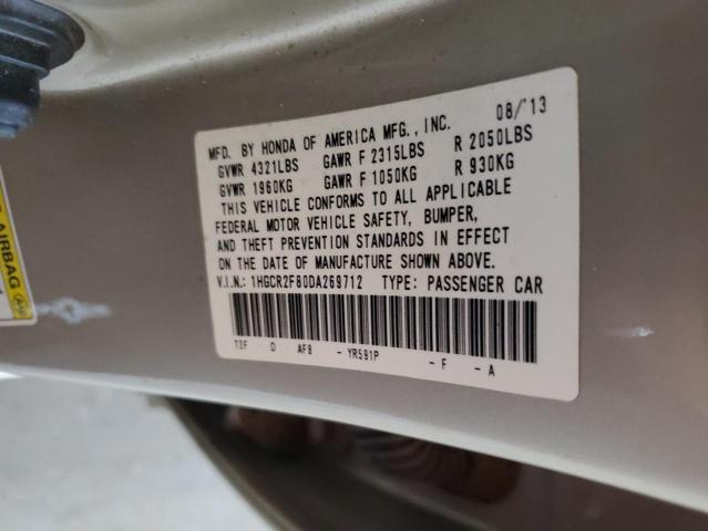 2013 Honda Accord Exl VIN: 1HGCR2F80DA269712 Lot: 54033664