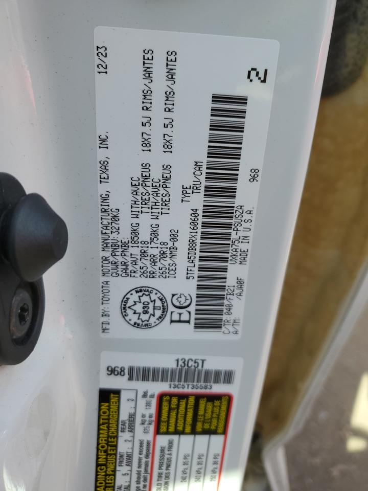 5TFLA5DB8RX160604 2024 Toyota Tundra Crewmax Sr