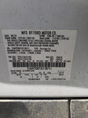 2018 FORD TAURUS SE - 1FAHP2D87JG138711