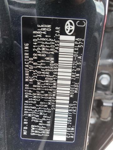 2021 TOYOTA COROLLA LE - 5YFEPMAE8MP176860