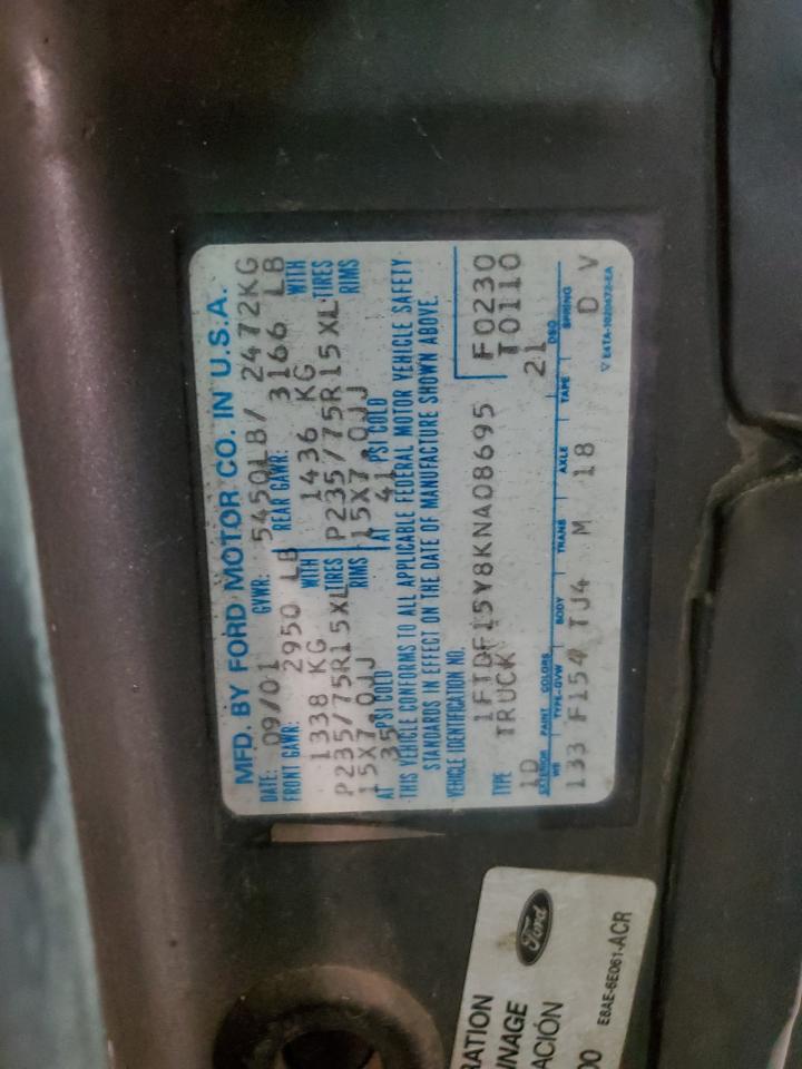 1FTDF15Y8KNA08695 1989 Ford F150