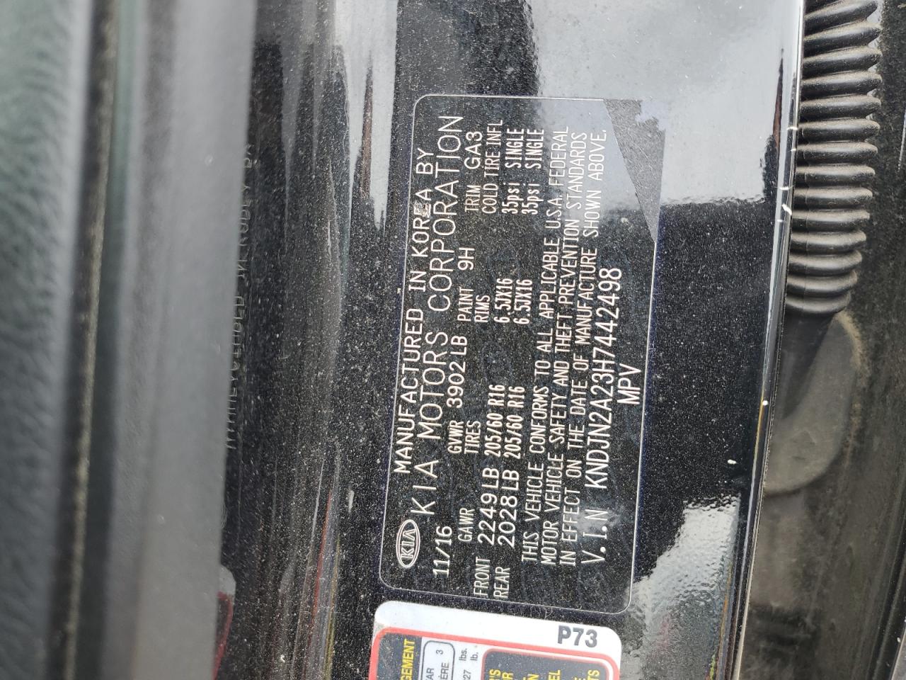 KNDJN2A23H7442498 2017 Kia Soul