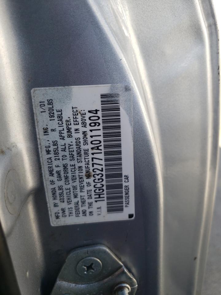 1HGCG32771A011904 2001 Honda Accord Ex