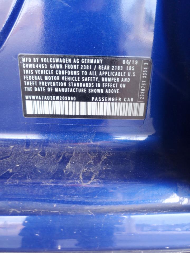 WVWVA7AU3KW209990 2019 Volkswagen Golf R