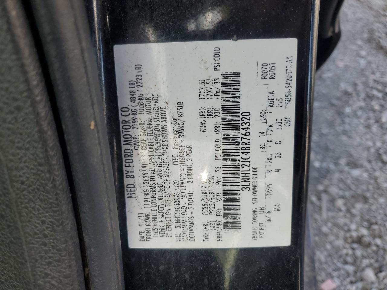 3LNHL2JC4BR764320 2011 Lincoln Mkz