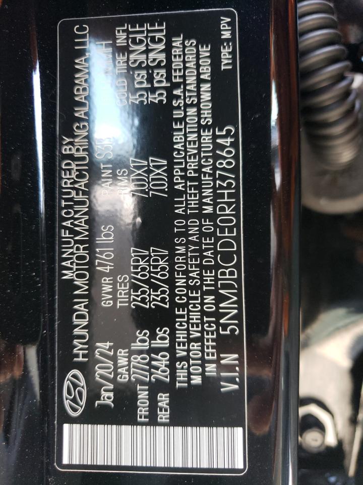 5NMJBCDE0RH378645 2024 Hyundai Tucson Sel