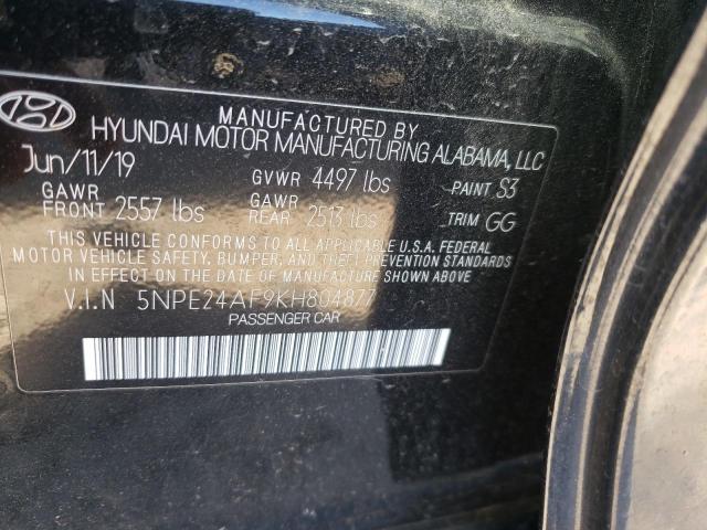 5NPE24AF9KH804877 2019 HYUNDAI SONATA - Image 12