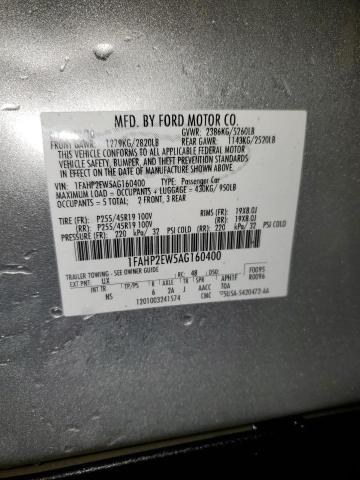 2010 Ford Taurus Sel VIN: 1FAHP2EW5AG160400 Lot: 55124154